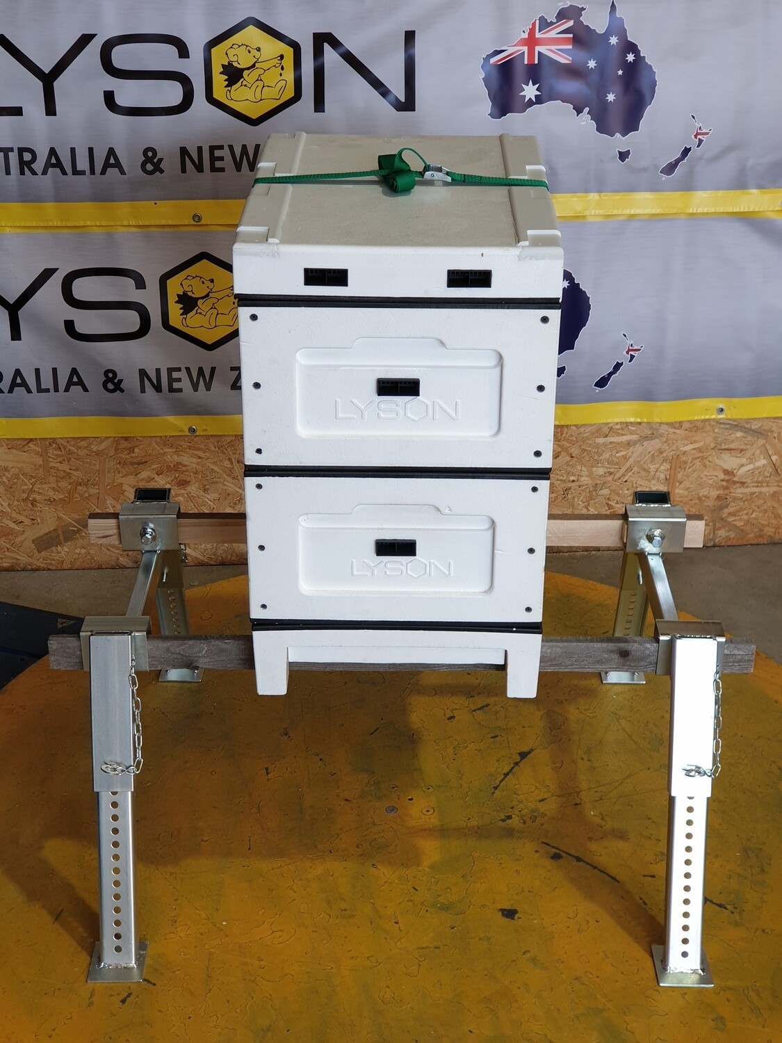 8 Frame Polystyrene Beehives, Design: 2 Story Poly Hive (Not painted - Flat Pack - Full