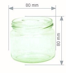 8 x 450 g/ 330 ml Glass Jars