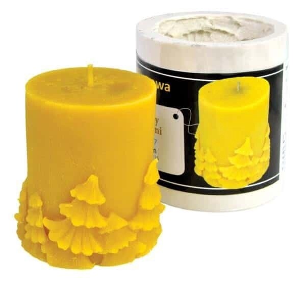 Silicone mould  - Cylinder with Christmas Trees, small