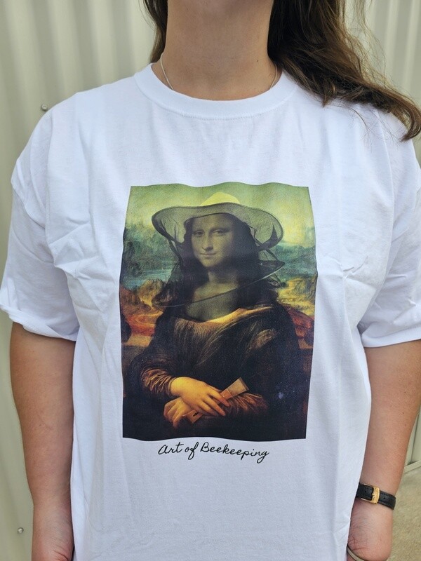 Art of Beekeeping Shirt – Mona Lisa Print (White)