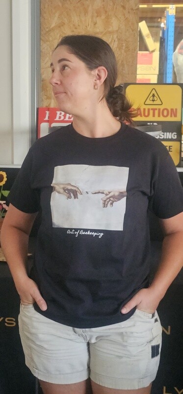 Art of Beekeeping Shirt - Creation of Adam (Black)