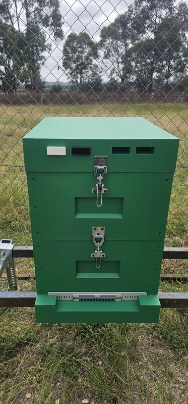 10F American Langstroth Beehive, painted (Green)
