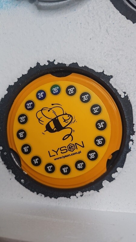 Liquid crystal beehive thermometer