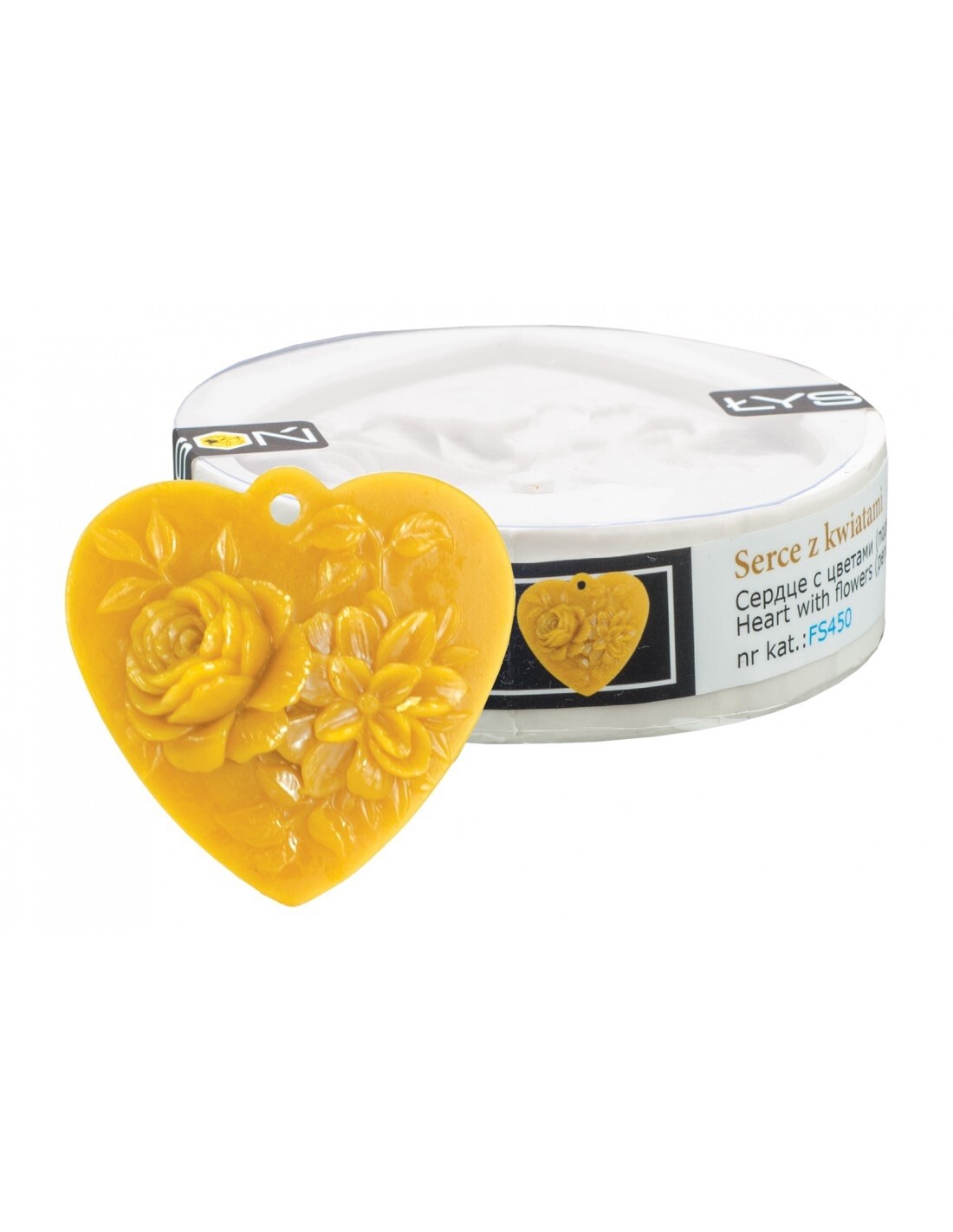 Silicon mould  Heart with flowers (pendant)