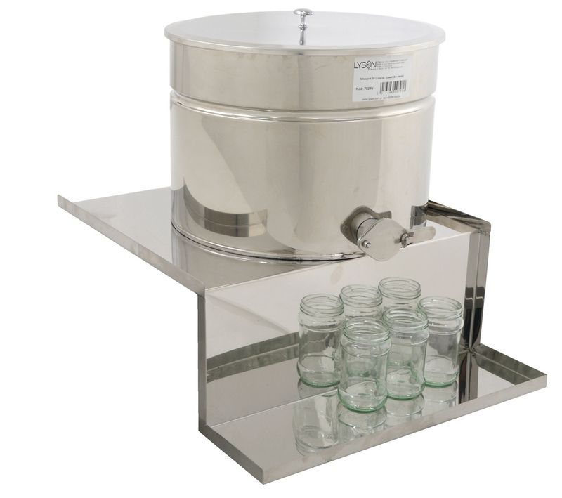 Stand for Settler with a Shelf for Jars