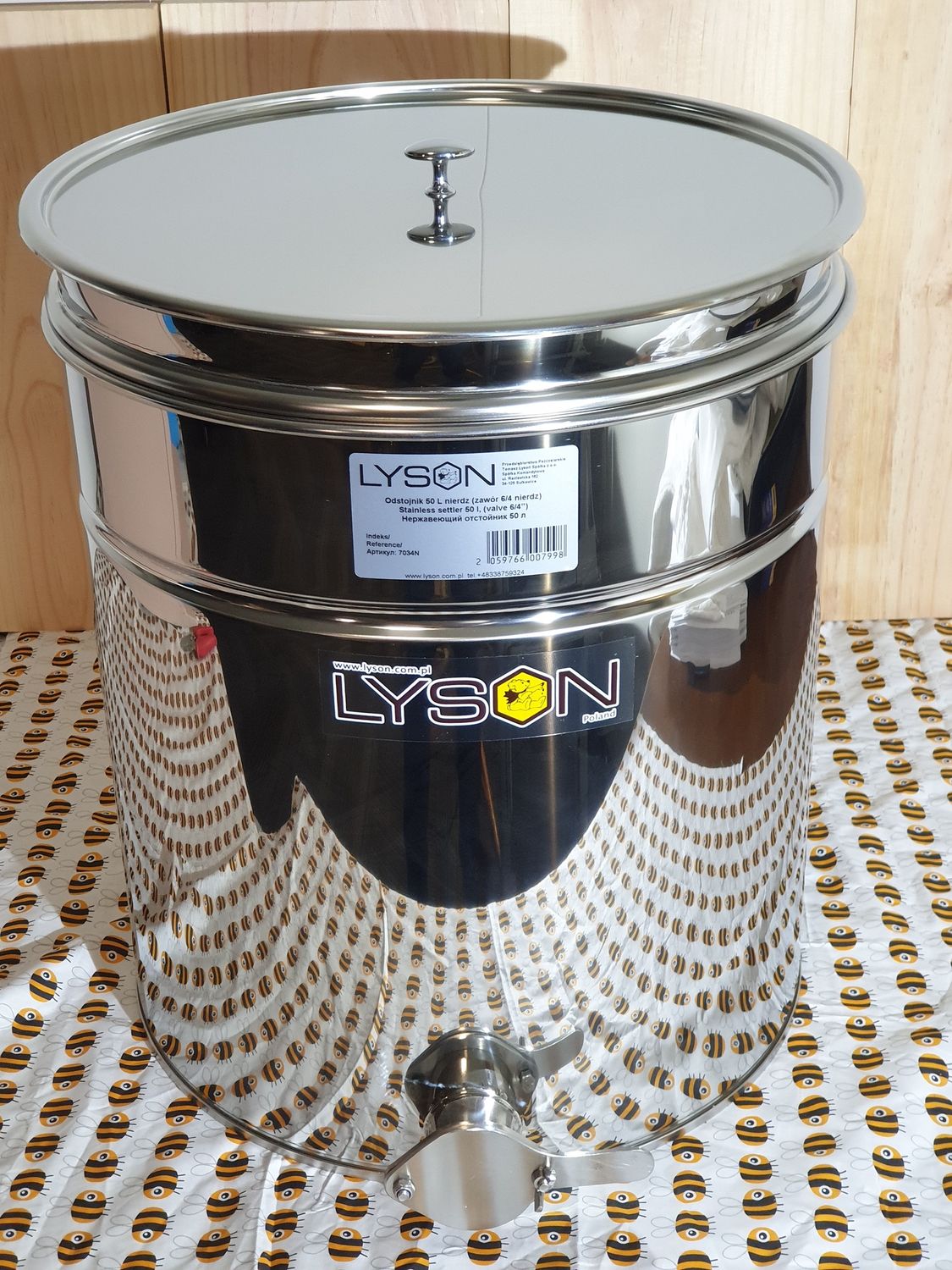 Stainless Steel Settling Tank with Valve - Various Sizes, Size: 70L