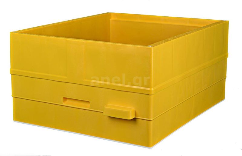 Ηive Body Deep Plastic ANEL with Polyurethane Insulation 9 5/8&quot;-25 cm Langstroth (Yellow)
