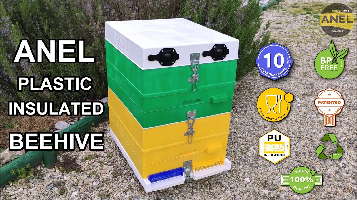 ANEL Complete Beehive Kit (2 Stories), Colour: Green