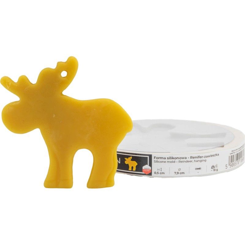 FS627 Silicone mold - Reindeer,  hanging