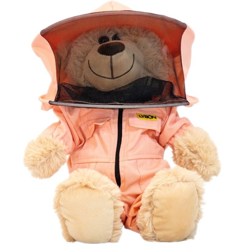 Beekeeper Teddy Bear – Salmon
