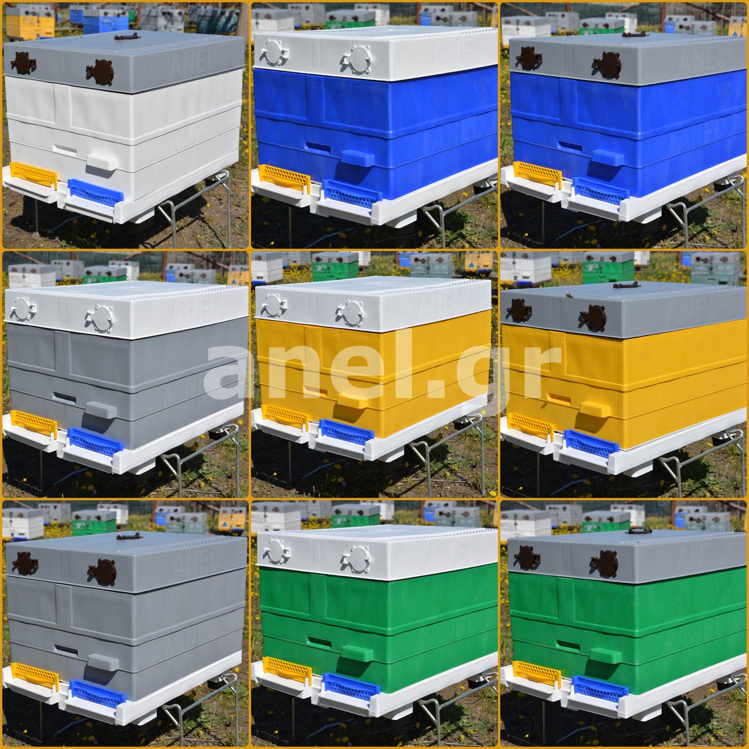 ANEL Complete Beehive Kit (2 Stories) in Blue