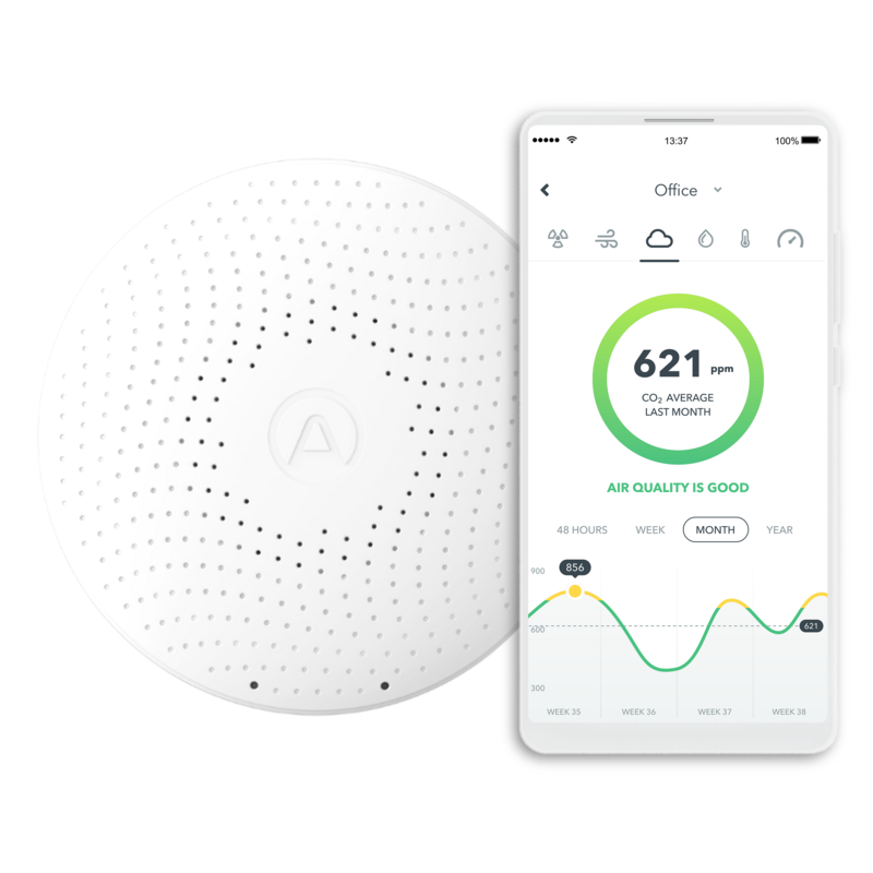 Smart Radon &amp; IAQ Monitor – Airthings Wave Plus
