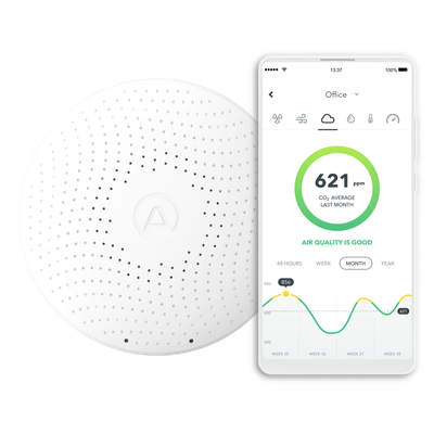 Smart Radon &amp; IAQ Monitor – Airthings Wave Plus