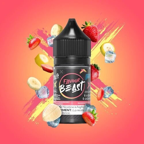 Flavour Beast Salt 20mg 30mL E-Liquid, Flavour: STR8 UP Strawberry Banana
