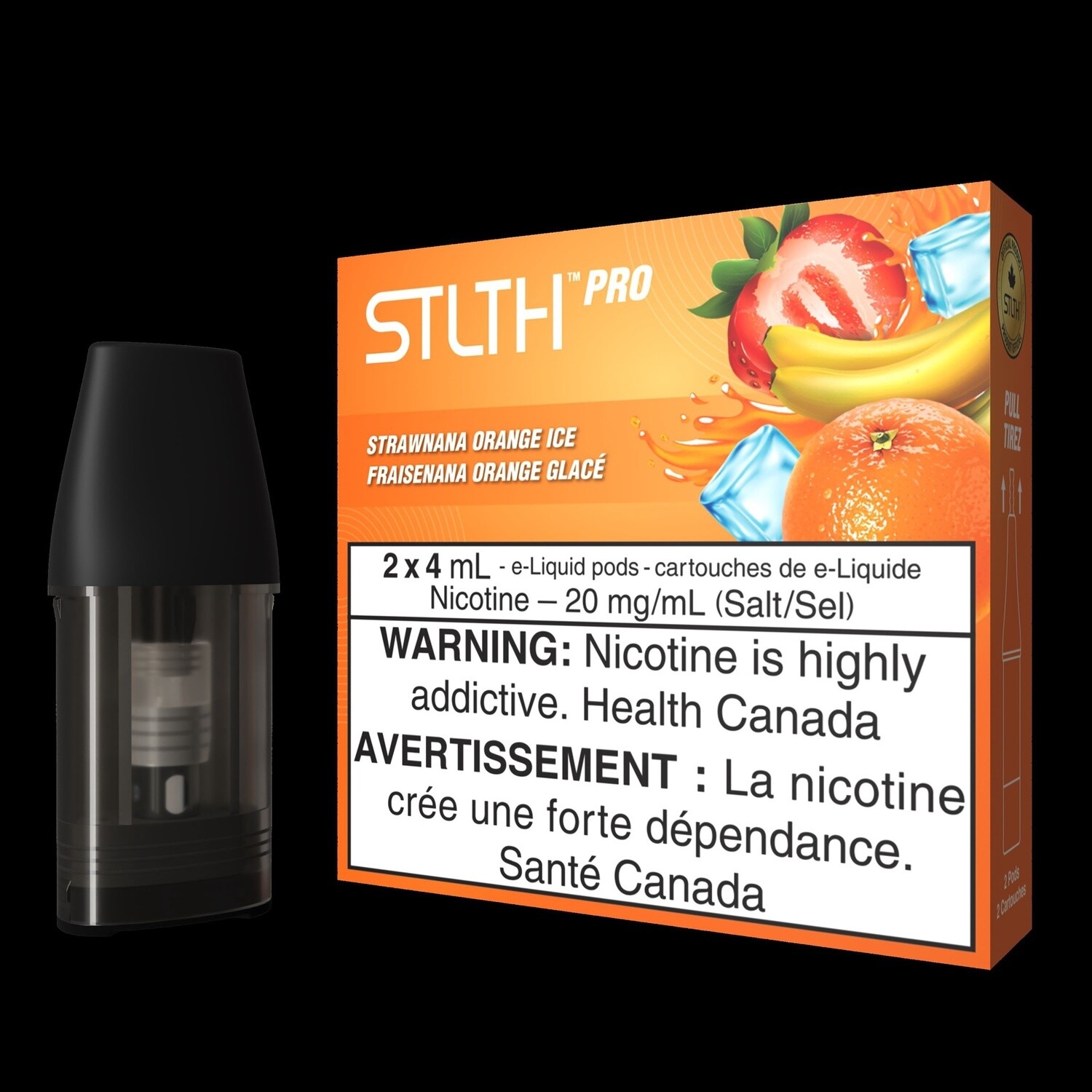 STLTH Pro Pods 2/PK 20mg 4mL, Flavour: Strawnana Orange Ice