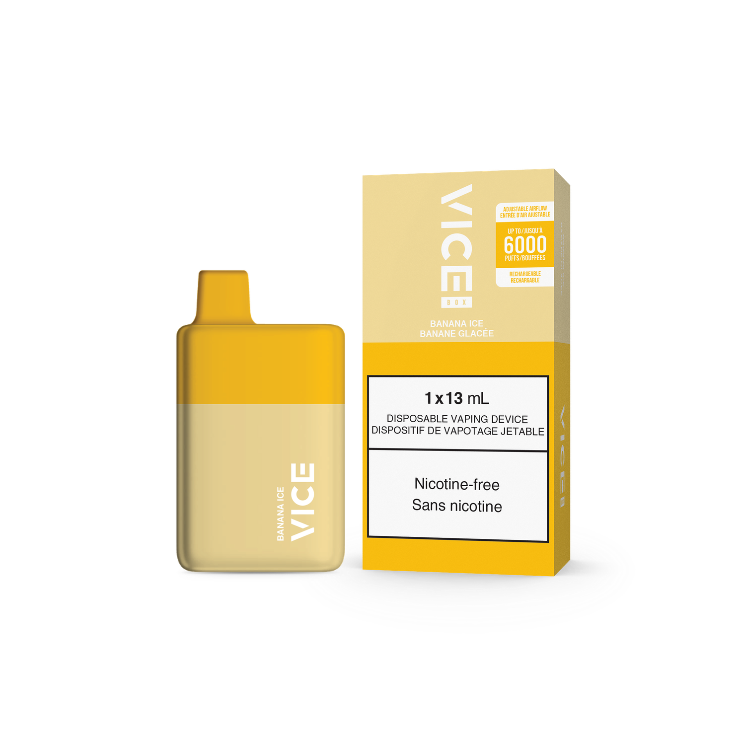 Vice Box 6k Disposable - 0mg/mL Nicotine, Flavour: Banana Ice