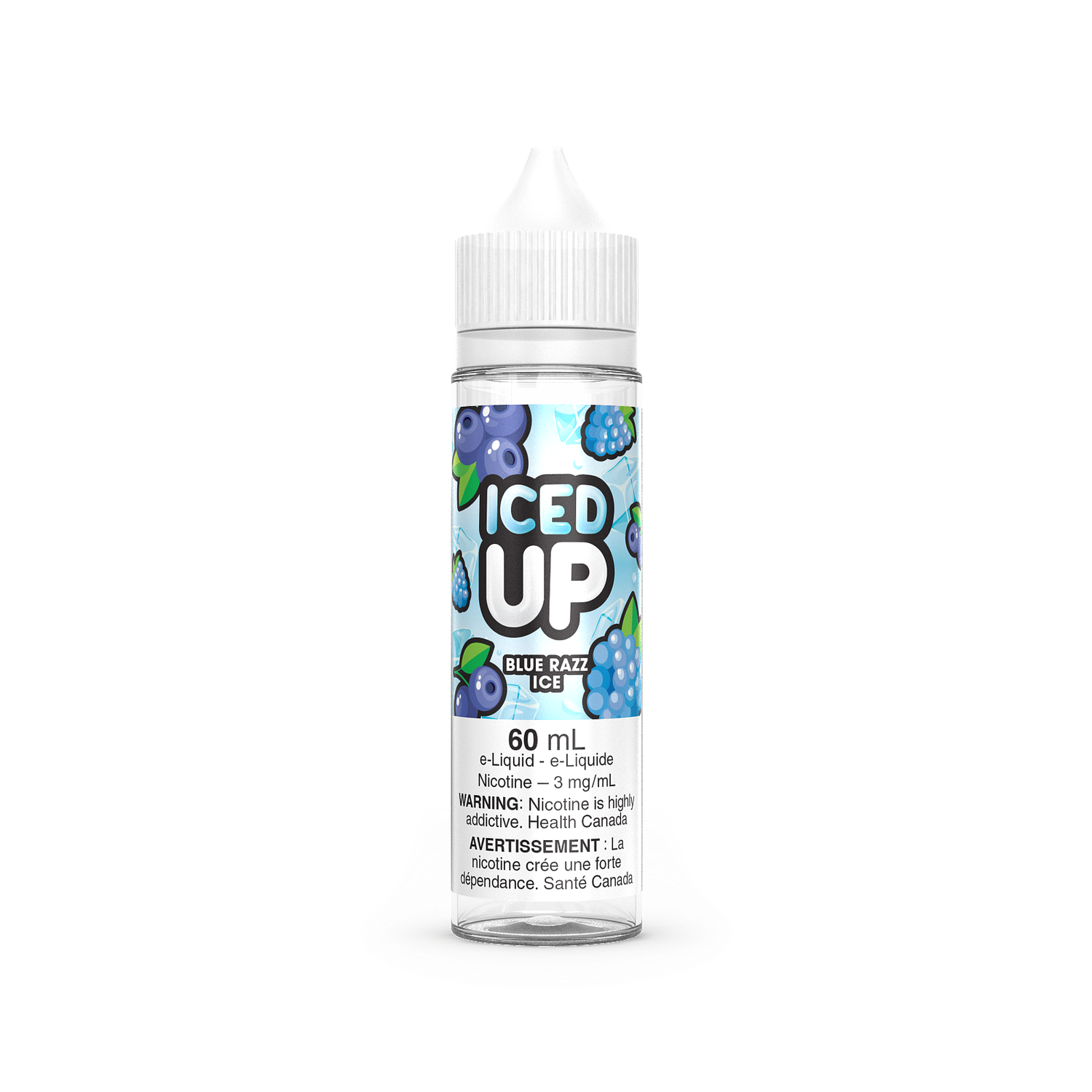 Iced Up 3mg 60mL E-Liquid, Flavour: Blue Razz Iced