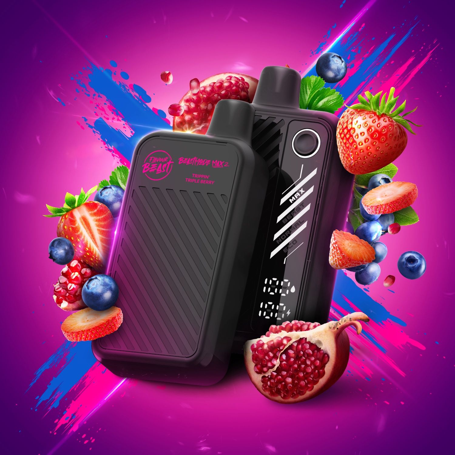 Flavour Beast Beast Mode Max 2 Disposable, Flavour: Trippin&#39; Triple Berry
