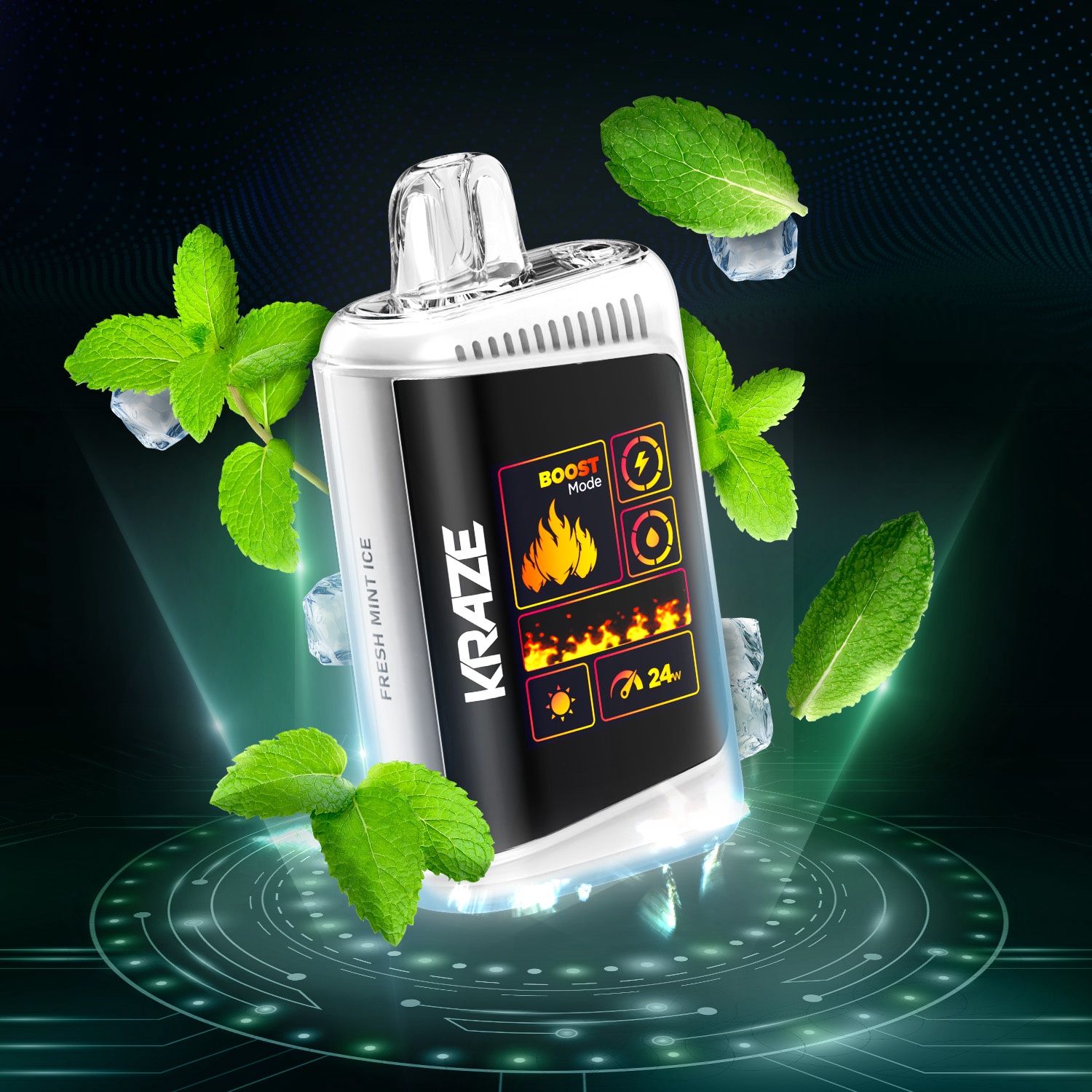Kraze HD Mega 20k Disposable, Flavour: Fresh Mint Ice