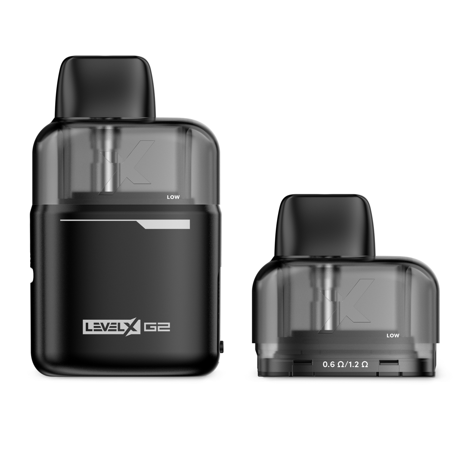 Level X Refillable Pod &amp; Base Kit, Colour: Black