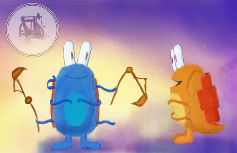 Scene from a soon to be published children's book.