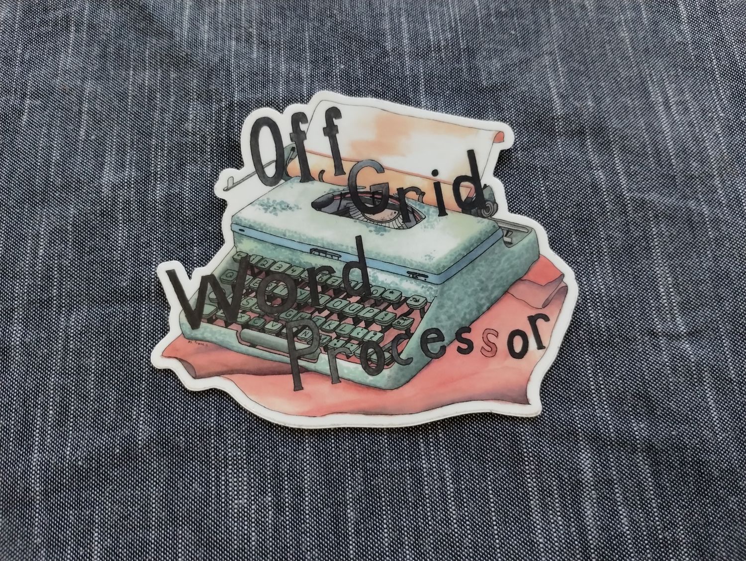 Off Grid Word Processor Sticker