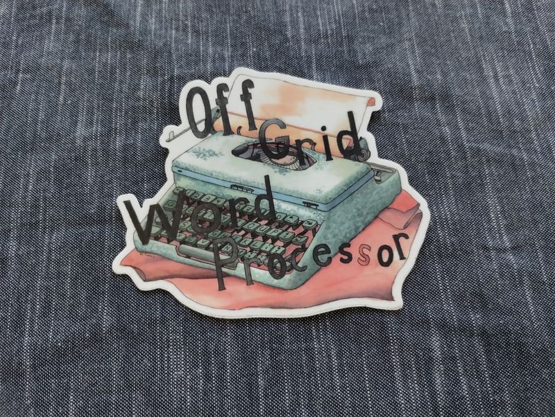 Off Grid Word Processor Sticker