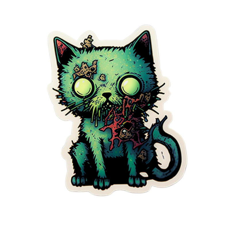 5 Pack of Bad Luck Cat Stickers