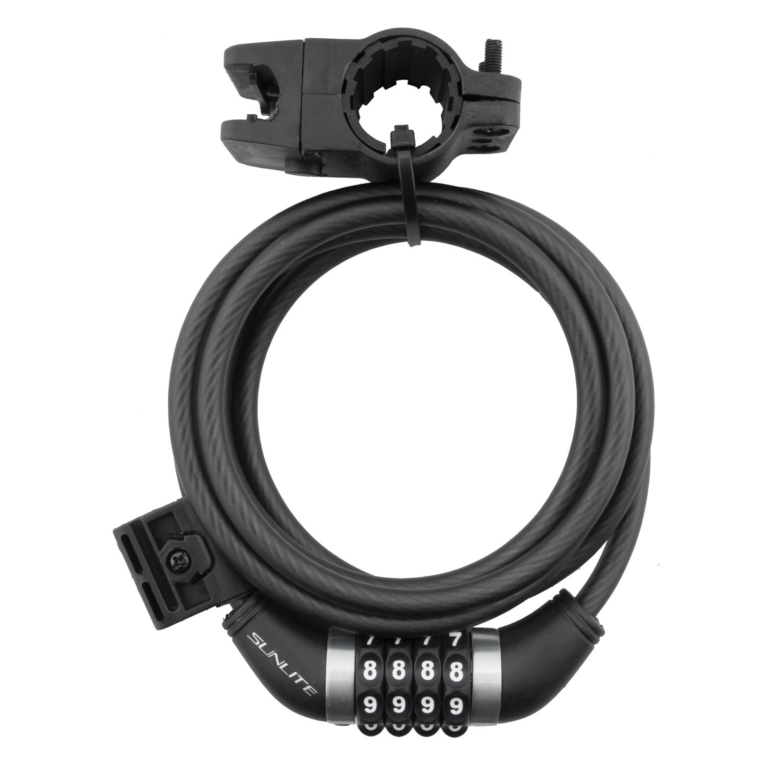 LOCK SUNLT CBL 8mmx6f COM COIL *BULK* w/BRACKET