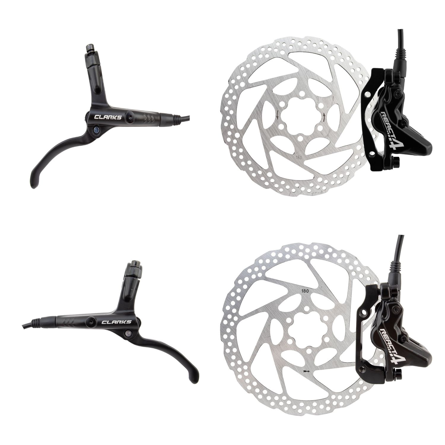 BRAKE DISC CLK REACT-4 HYD FT-180/RR-160 w/LVRS IS BK