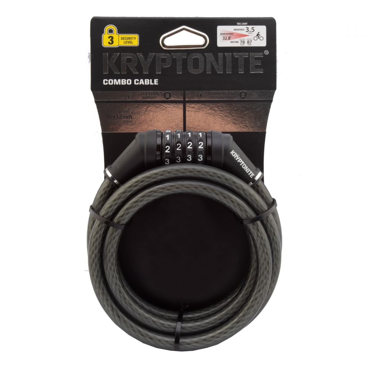 Kryptonite Combo Cable &amp; Comet R150 Tail Light