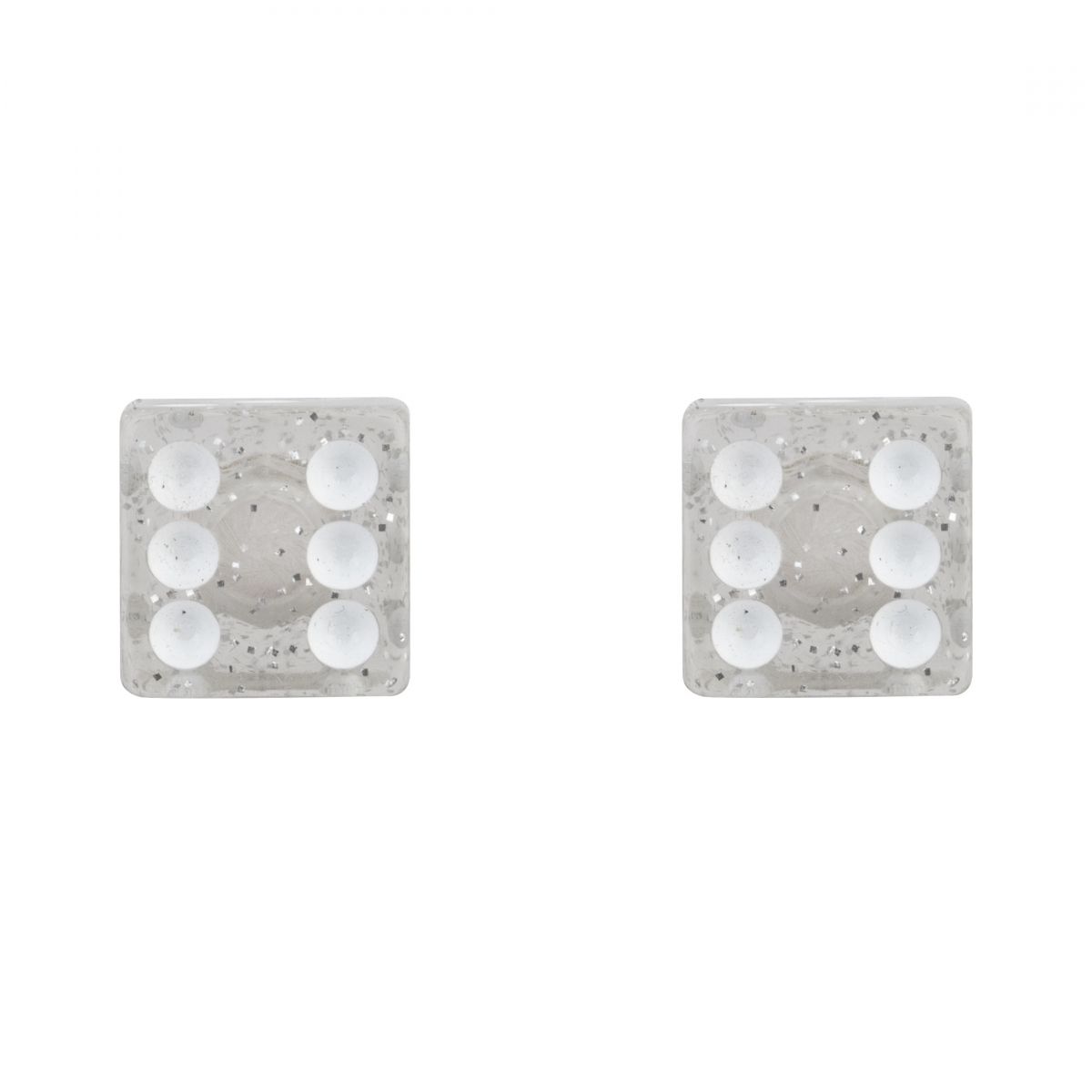 Trik Topz-Clear dice with sparkle