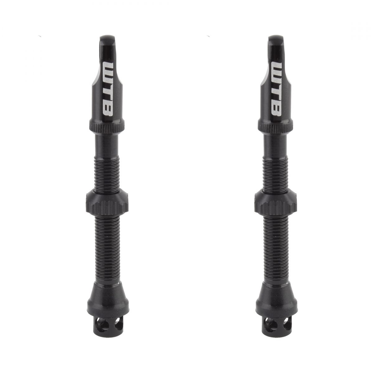 TCS Alloy Max-Flow Presta Valve Stem, 44mm, Blk, Pair