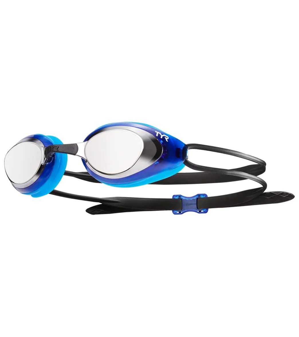 TYR Blackhawk Racing Mirrored-Silver/blue- Adult fit
