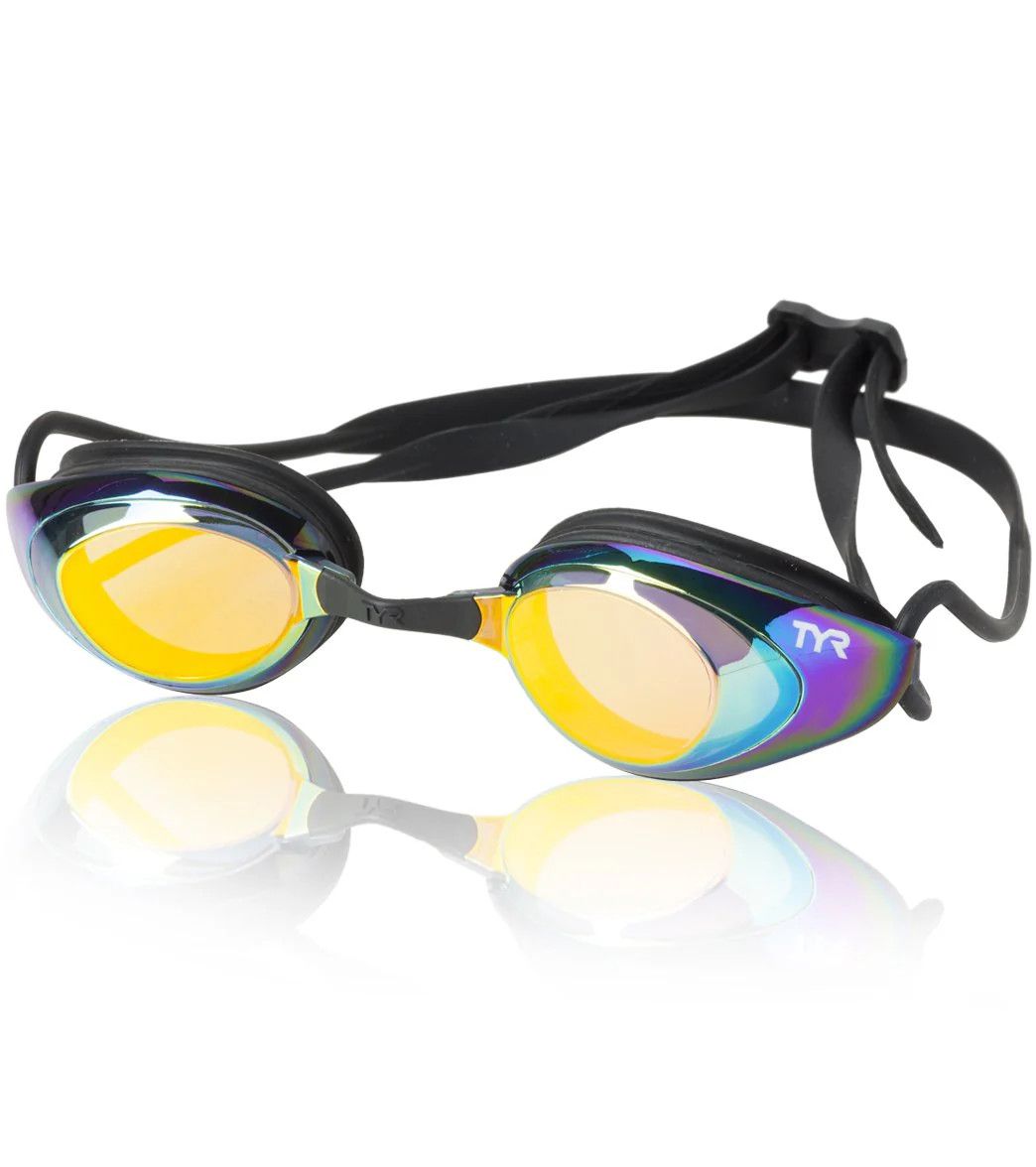TYR Blackhawk Racing Mirrored-Gold/MTL/Rainbow- Adult fit