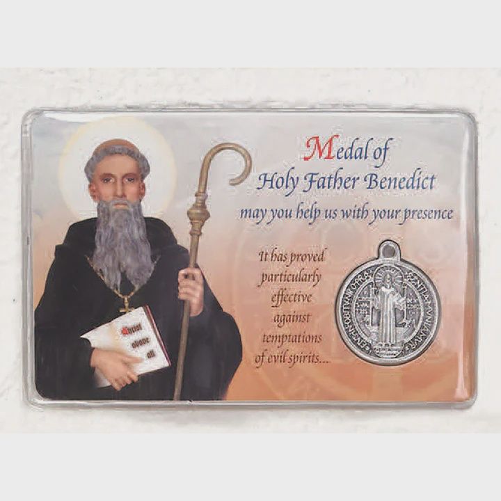 ST BEN CARD W/MEDAL