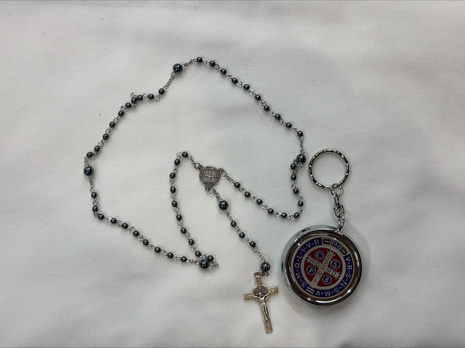 ROSARY-ST BEN KEYCHAIN