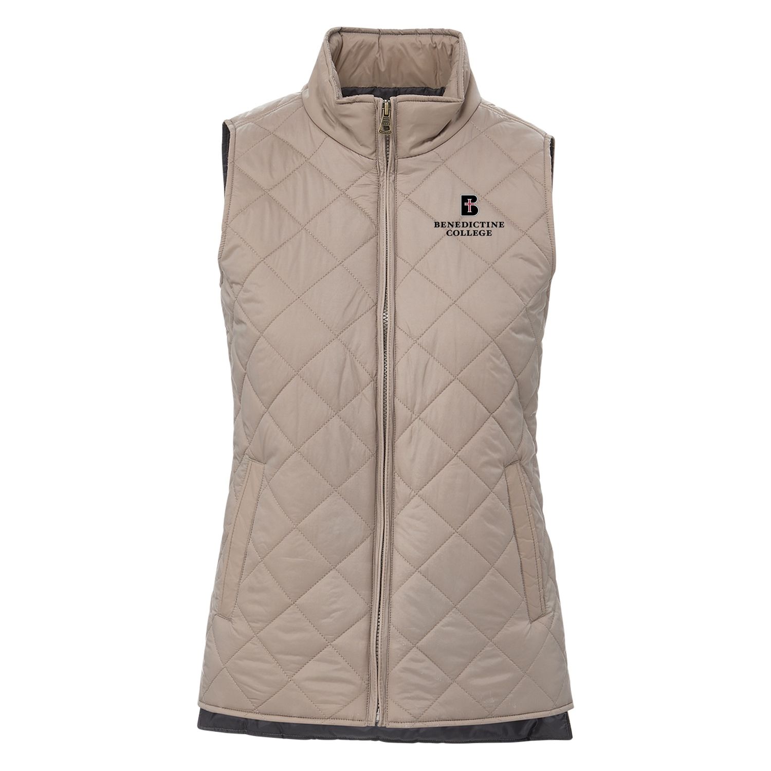 VEST - LADIES VINTAGE QUILTED, Colour: TAN, Size: S