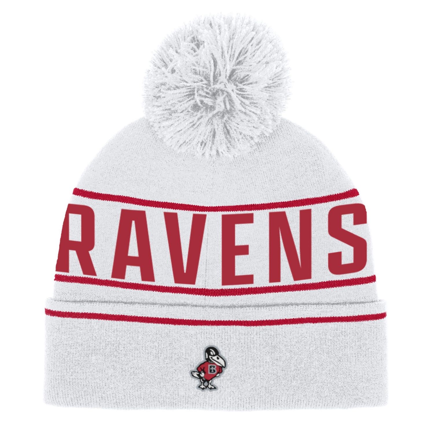 BEANIE-HALFTIME W/POM, WHITE