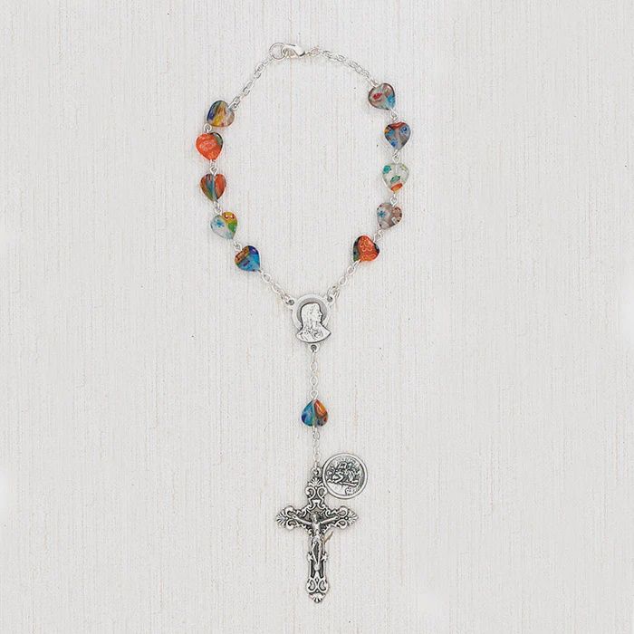 AUTO ROSARY-MURANO W/ MEDAL