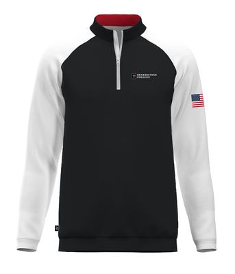 PULLOVER-1/4 RED, WHITE & RAVEN