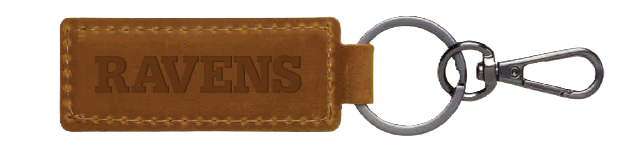 KEYTAG-LEATHER W/SWIVAL