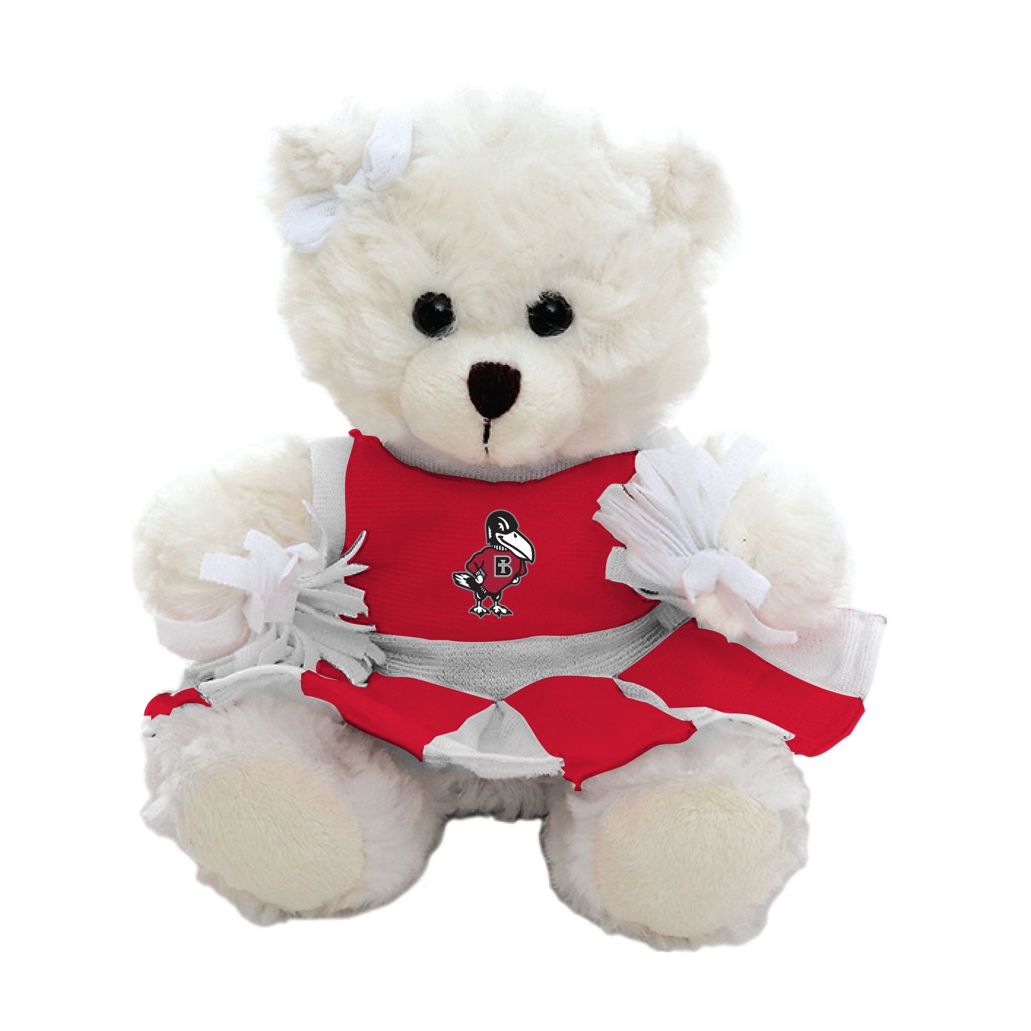 PLUSH-CHEER BEAR, WHITE