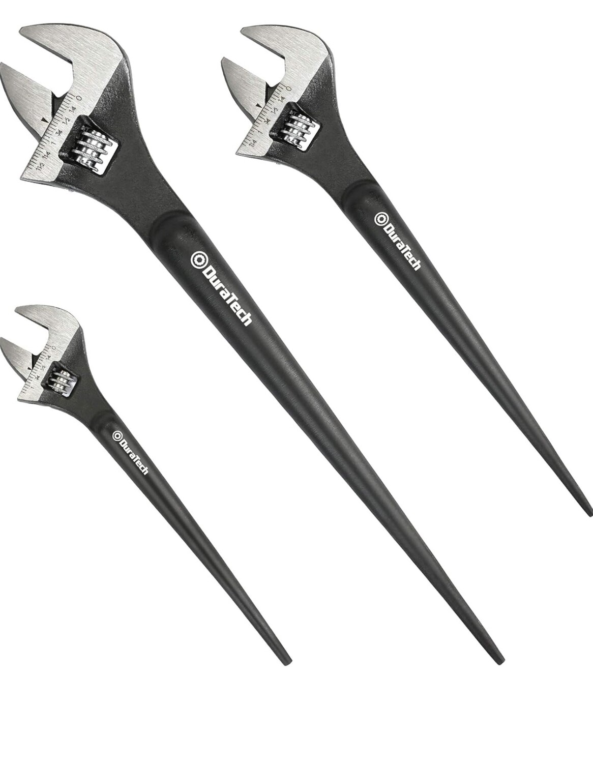 3PC Adjustable Spud Wrench Set 10" 12" 16" SAE & Metric CR-V Black - View #11