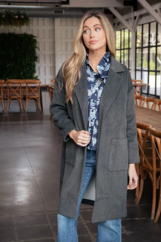 While It Lasts Open Front Coat