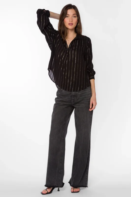 Kenzie Black  Stripe