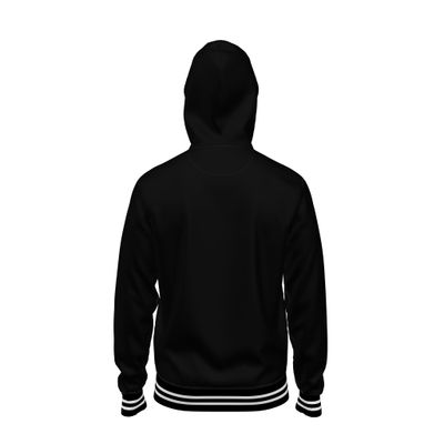 Black Cotton Cashmere Like Sweater w/ Hood