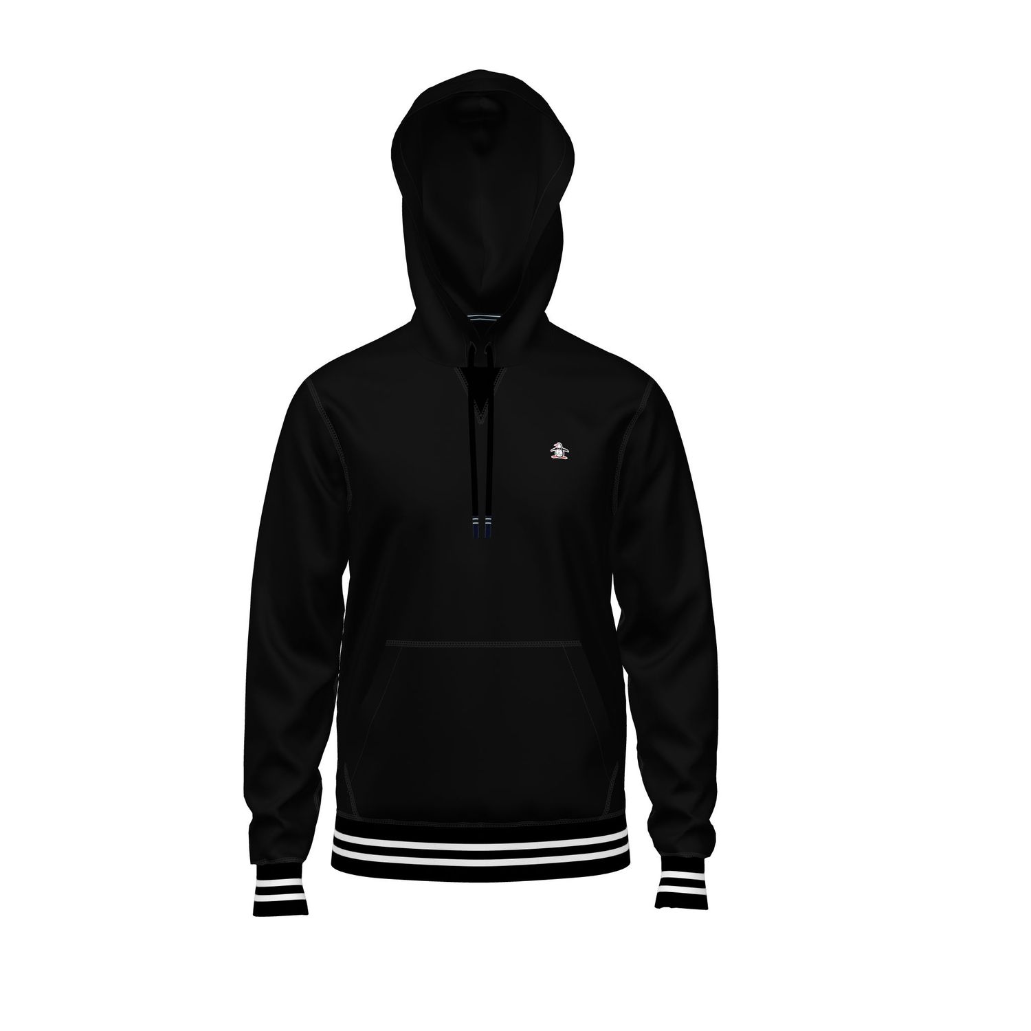 Black Cotton Cashmere Like Sweater w/ Hood