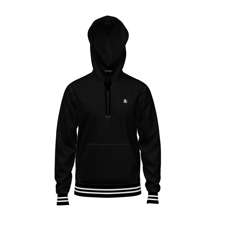 Black Cotton Cashmere Like Sweater w/ Hood