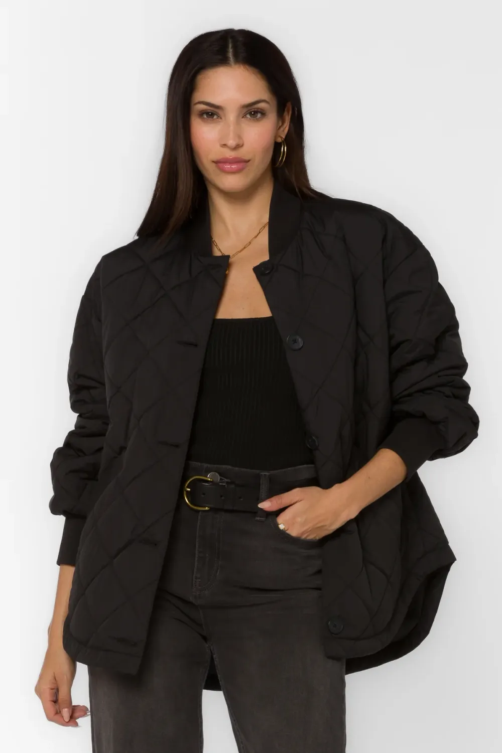 ​The Celeste Quilted Jacket Black